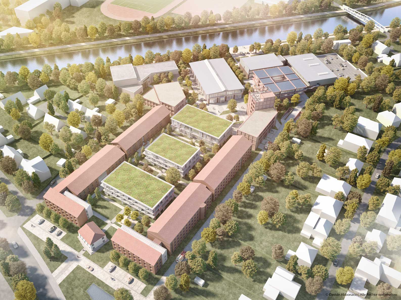 Institut der Feuerwehr in Münster und Telgte | MAAS & PARTNER Architekten | 2020 Wettbewerbsvisualisierung &nbsp;