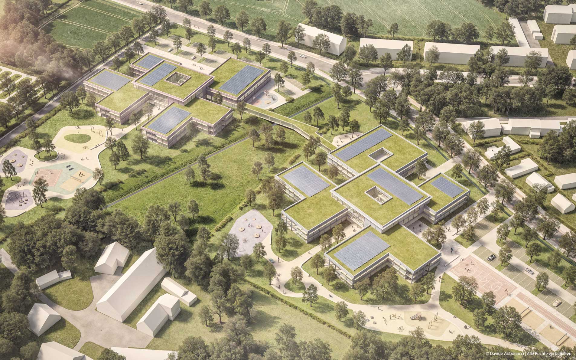 Förderschulcampus am Friedensweg in Osnabrück | NAK Architekten mit ASTOC Architects and Planners | 2025 Wettbewerbsvisualisierung&nbsp;