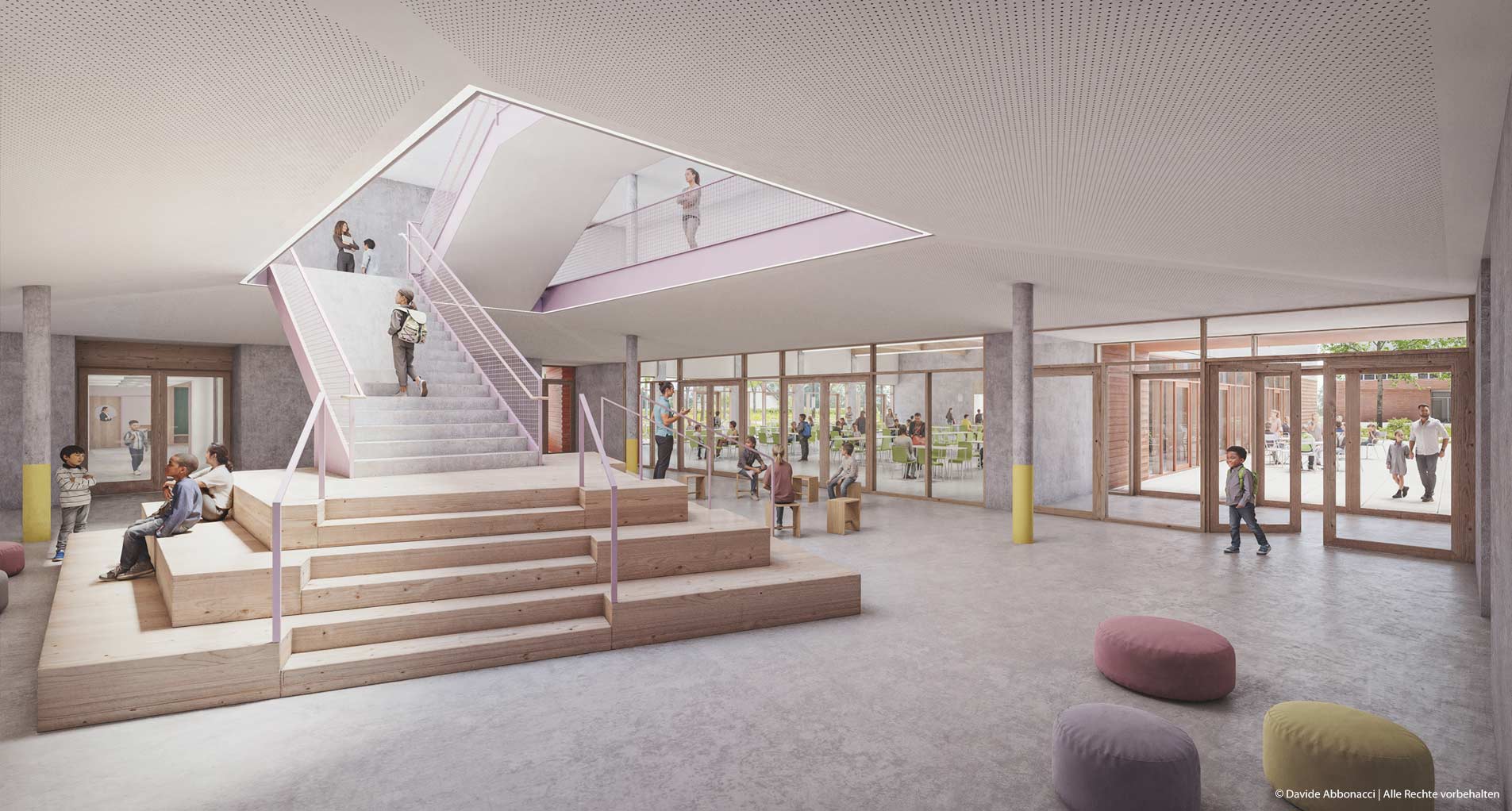 Interkommunalen Grundschule Schönefeld-Schulzendorf | NAK Architekten mit BATEG GmbH | 2025 Wettbewerbsvisualisierung  &nbsp;