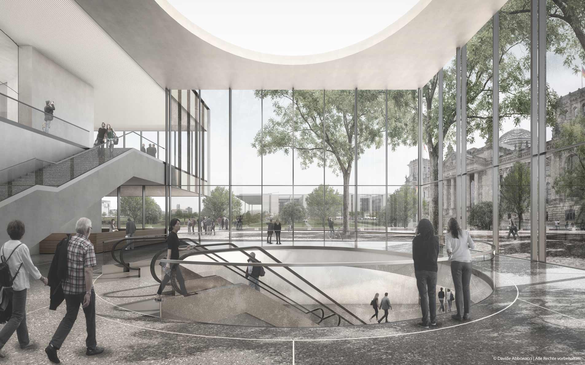 Besucher- und Informationszentrum des Deutschen Bundestages, Berlin | Weis & Volkmann Architekten | 2016 Wettbewerbsvisualisierung&nbsp;