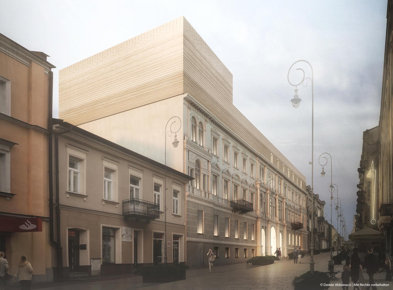 Umbau Zeromski Theater, Kielce, Polen | M-OST Architekten - Patrycja Okuljar mit Malgorzata Zmyslowska | 2017 Wettbewerbsvisualisierung | 2. Preis&nbsp;