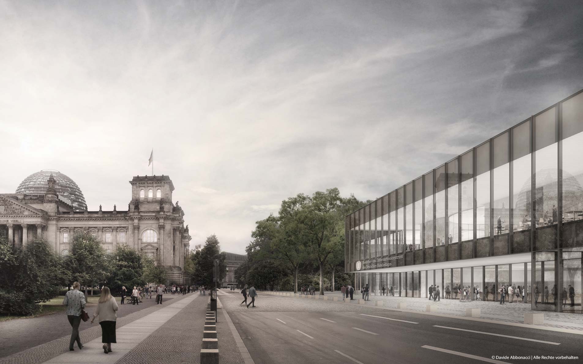Besucher- und Informationszentrum des Deutschen Bundestages, Berlin | Weis & Volkmann Architekten | 2016 Wettbewerbsvisualisierung&nbsp;
