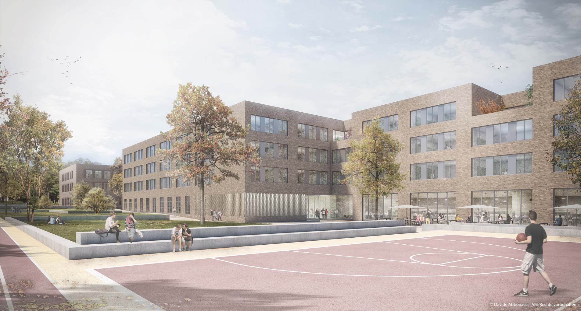 Schulcampus Altona, Hamburg | Hemprich Tophof Architekten | 2018 Wettbewerbsvisualisierung  &nbsp;