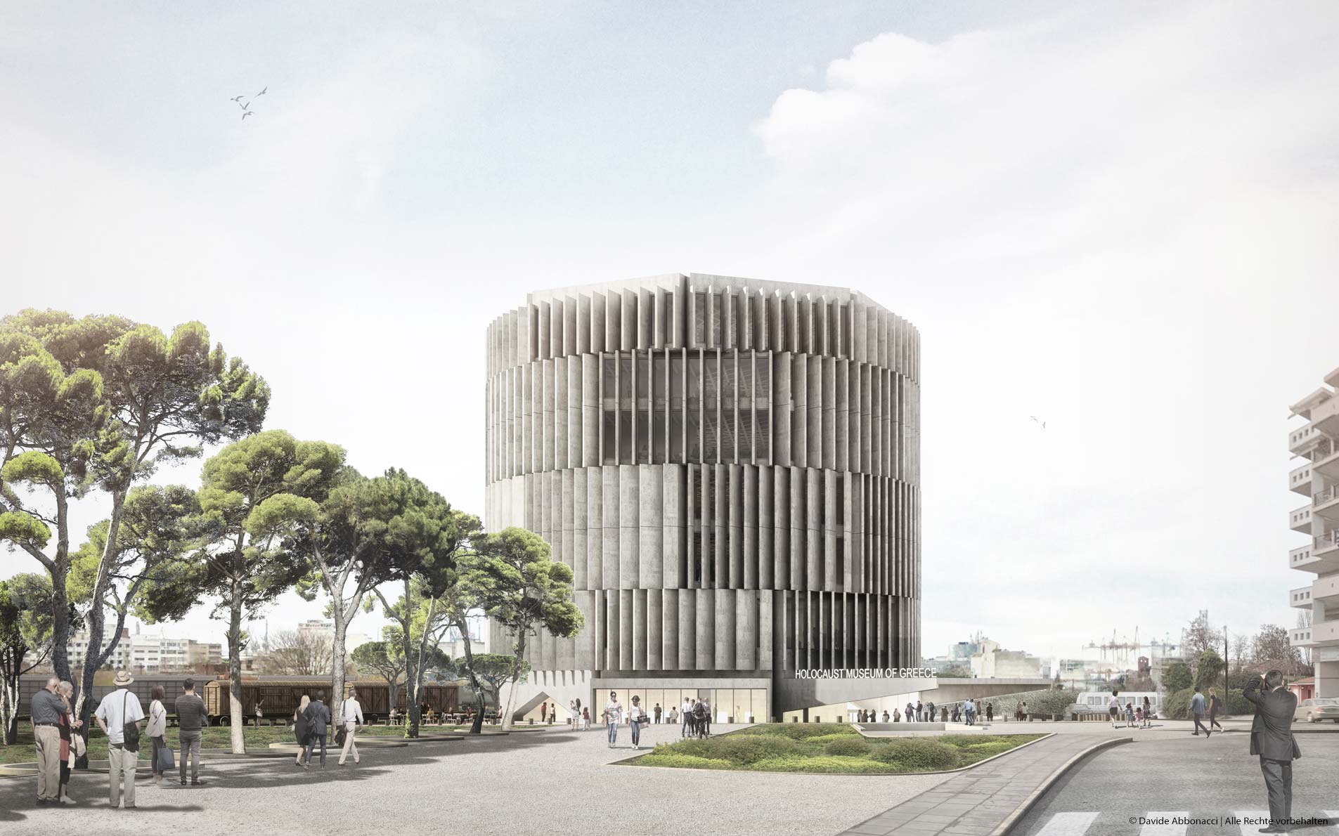 Holocaust Museum of Greece, Thessaloniki | EK A Efrat-Kowalsky Architects, Heide & Von Beckerath Architekten | 2018 Projektvisualisierung &nbsp;