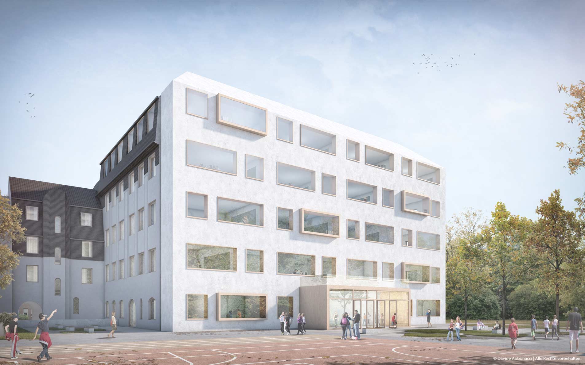 Tiegelschule, Essen | KSP Jürgen Engel Architekten | 2019 Wettbewerbsvisualisierung &nbsp;