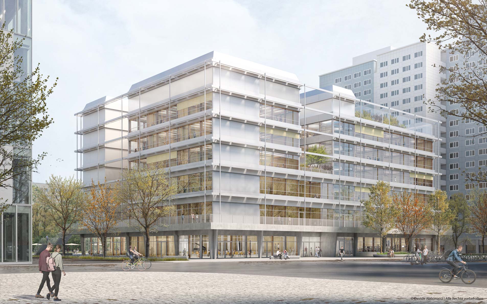 Heinrich-Hertz-Gymnasium Berlin | NAK Architekten | 2021 Wettbewerbsvisualisierung | 3. Preis&nbsp;