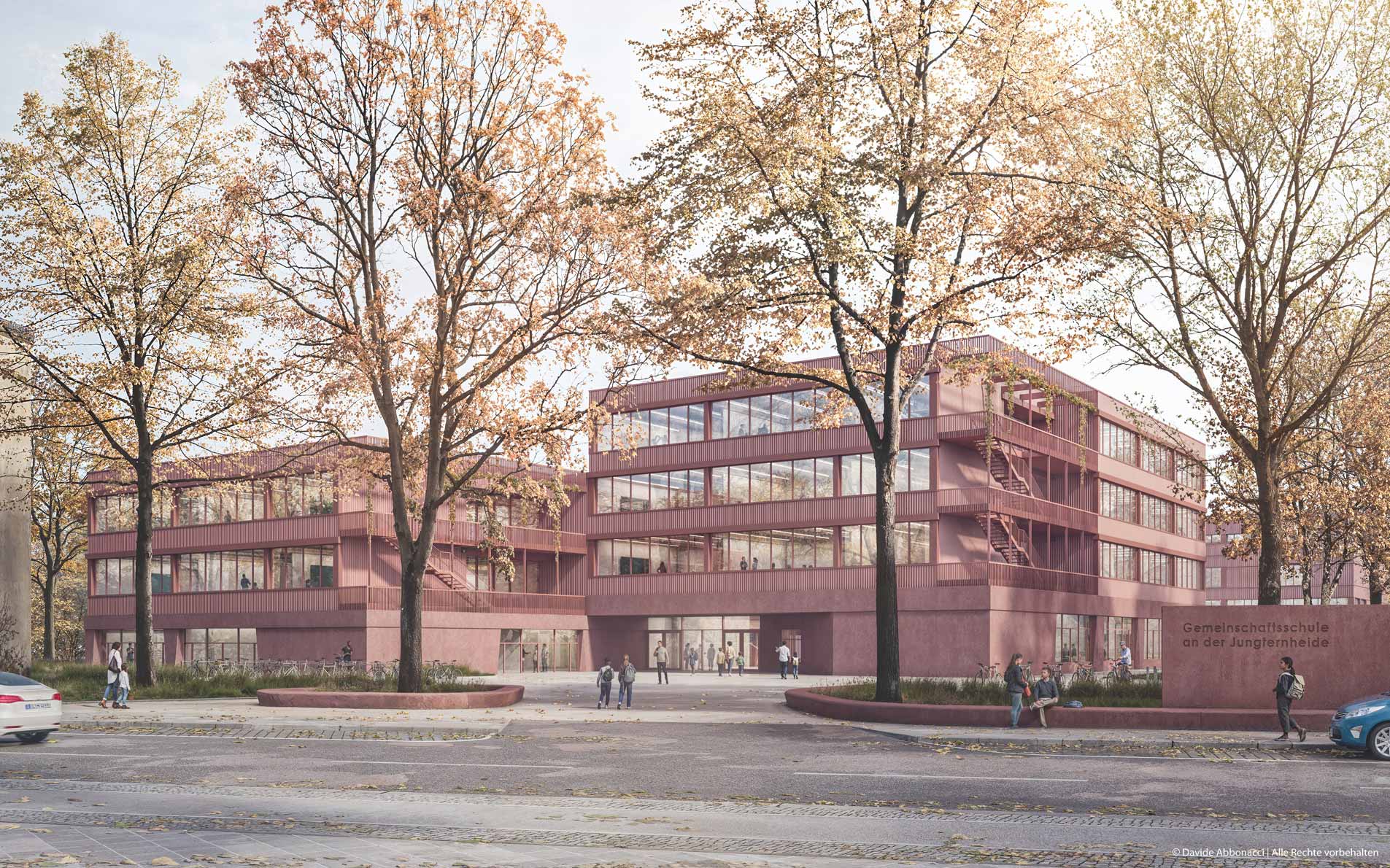 Schule an der Jungfernheide, Berlin-Spandau | NAK Architekten | 2025 Wettbewerbsvisualisierung | Anerkennung&nbsp;