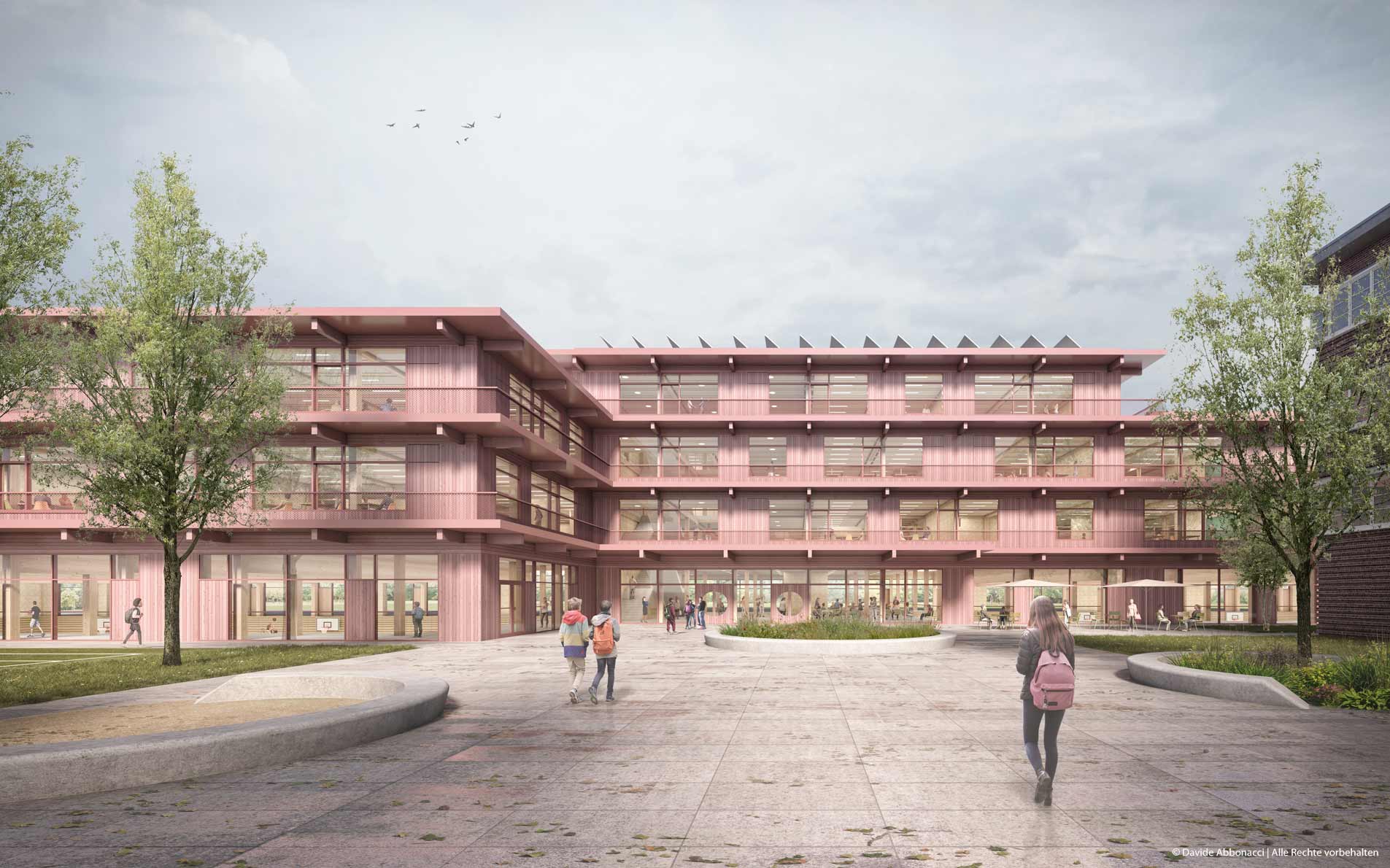 Leibniz-Gymnasium Essen | NAK Architekten | 2024 Wettbewerbsvisualisierung&nbsp;