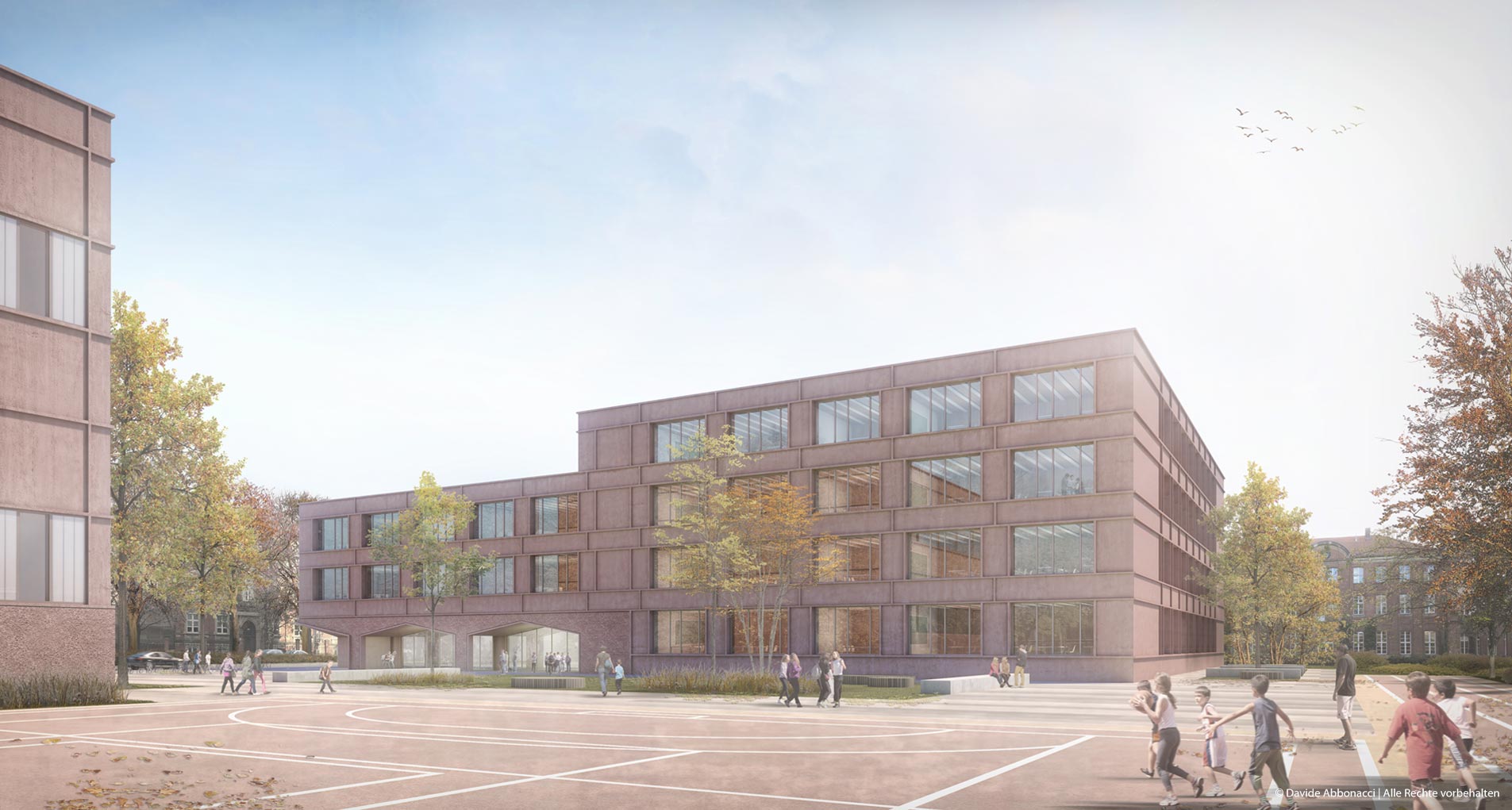 Modulare Grundschulen, Reinickendorfer Straße, Berlin | NAK Architekten | 2018 Wettbewerbsvisualisierung&nbsp;