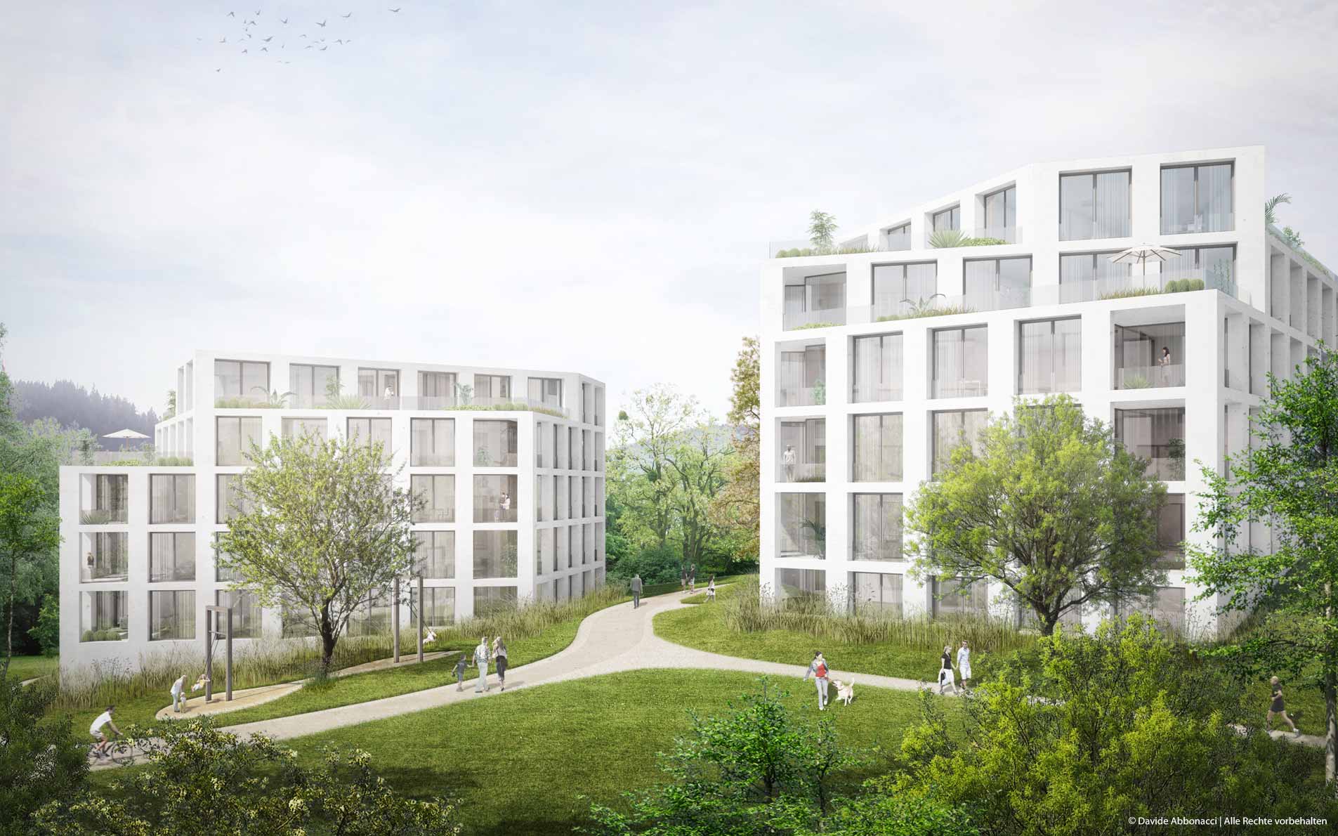 Am Tannenhof, Baden-Baden | Kuehn Malvezzi Architekten | 2015 Wohnungsbauprojekt Visualisierung&nbsp;