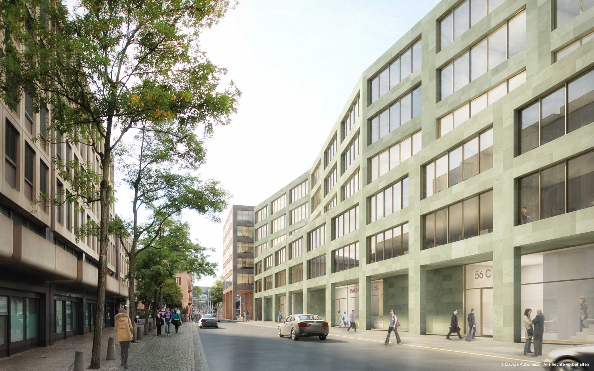 Neubau Zollstrasse Ost, Zürich | Kuehn Malvezzi Architekten | 2014 Wettbewerbsvisualisierung | 3. Preis &nbsp;