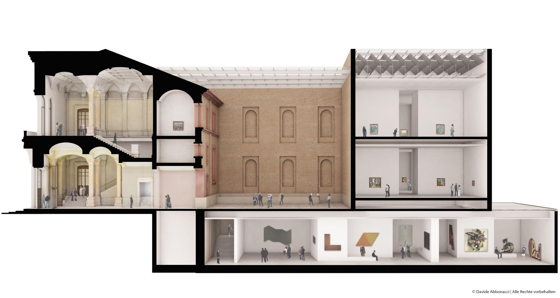 Staatliche Kunsthalle Karlsruhe | Kuehn Malvezzi Architekten | 2012 Wettbewerbsvisualisierung &nbsp;