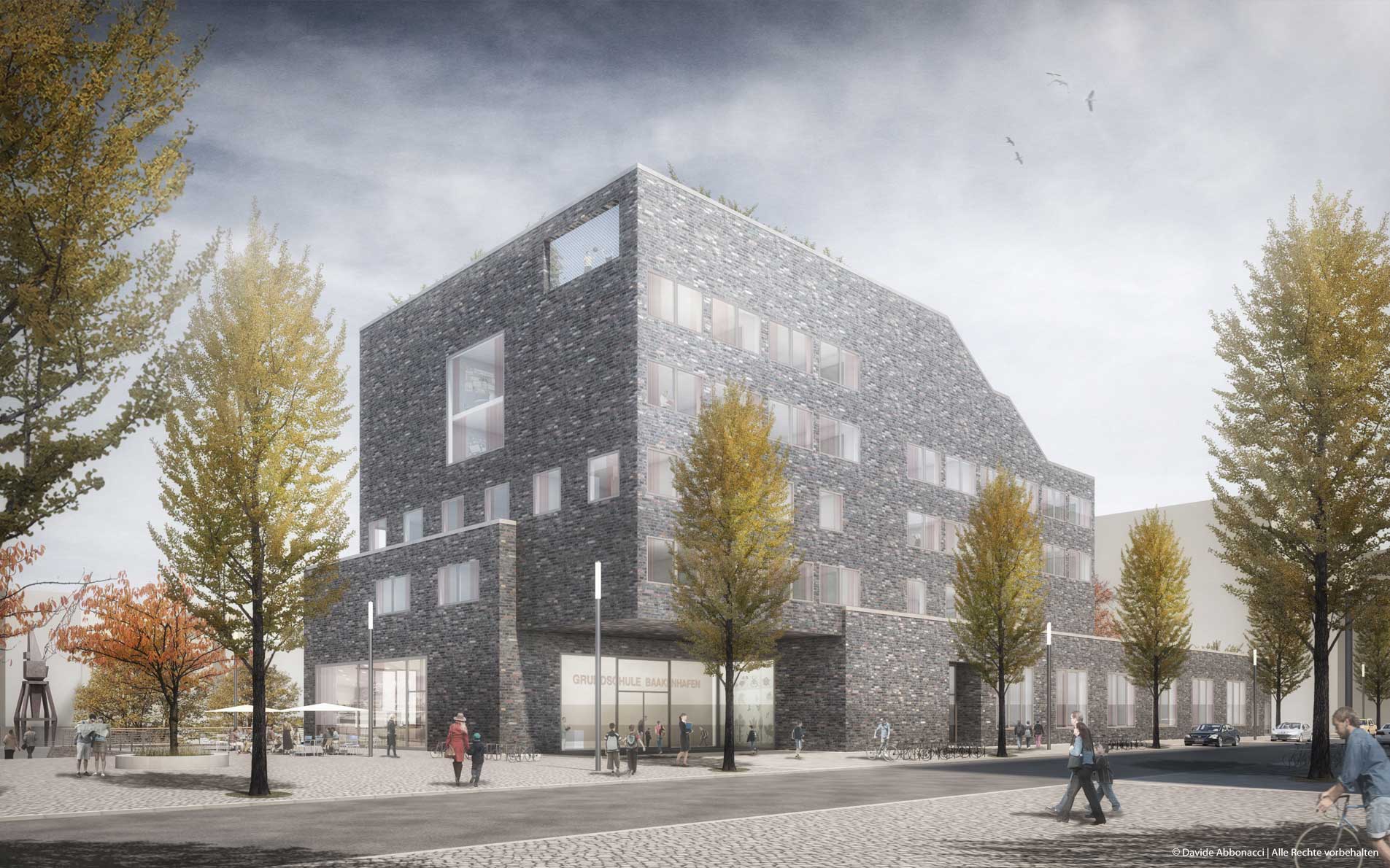 Grundschule Baakenhafen, Hamburg | Georg Scheel Wetzel Architekten | 2016 Wettbewerbsvisualisierung | 3. Preis &nbsp;