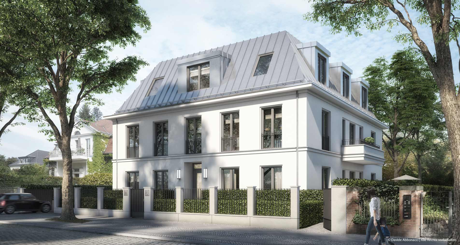 Neubau Villa, Auguste-Viktoria-Straße, Berlin | Wiegand Hoffmann Architekten - PRIMUS Immobilien AG | 2016 Visualisierung für Immobilienmarketing&nbsp;
