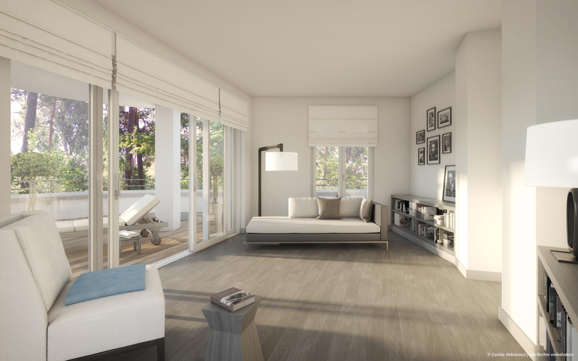 Neubau Villa und Doppelhäuser, Bernadottestraße, Berlin | Wiegand Hoffmann Architekten - PRIMUS Immobilien AG | 2016 Visualisierung für Immobilienmarketing &nbsp;