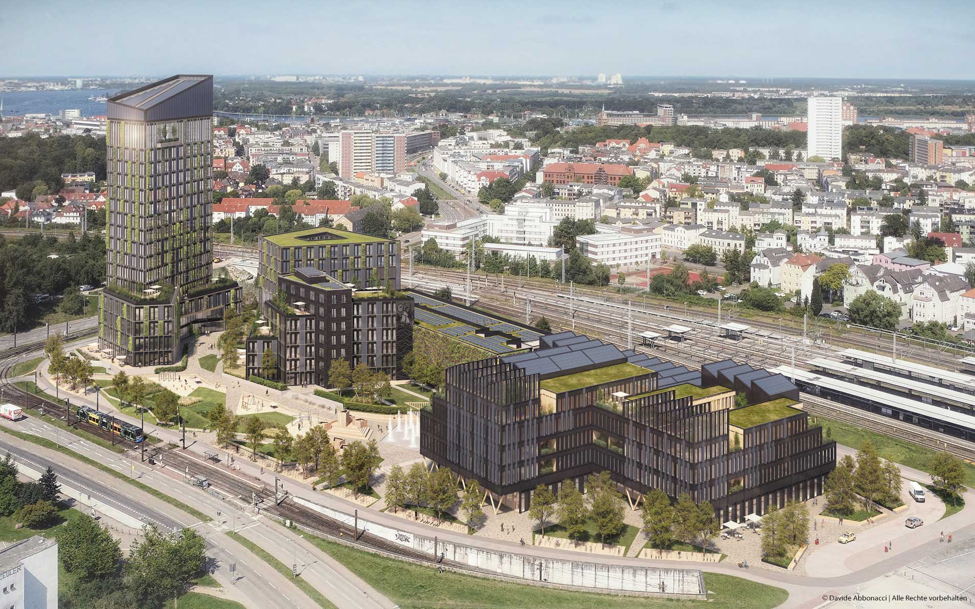 Kesselborn Campus, Rostock | Vollack Architekten, NAK Architekten, LH Architekten, ST raum a. Landschaftsarchitekten für NEXT Generation Invest | 2025 Projektvisualisierung, Kooperation mit mojoimages