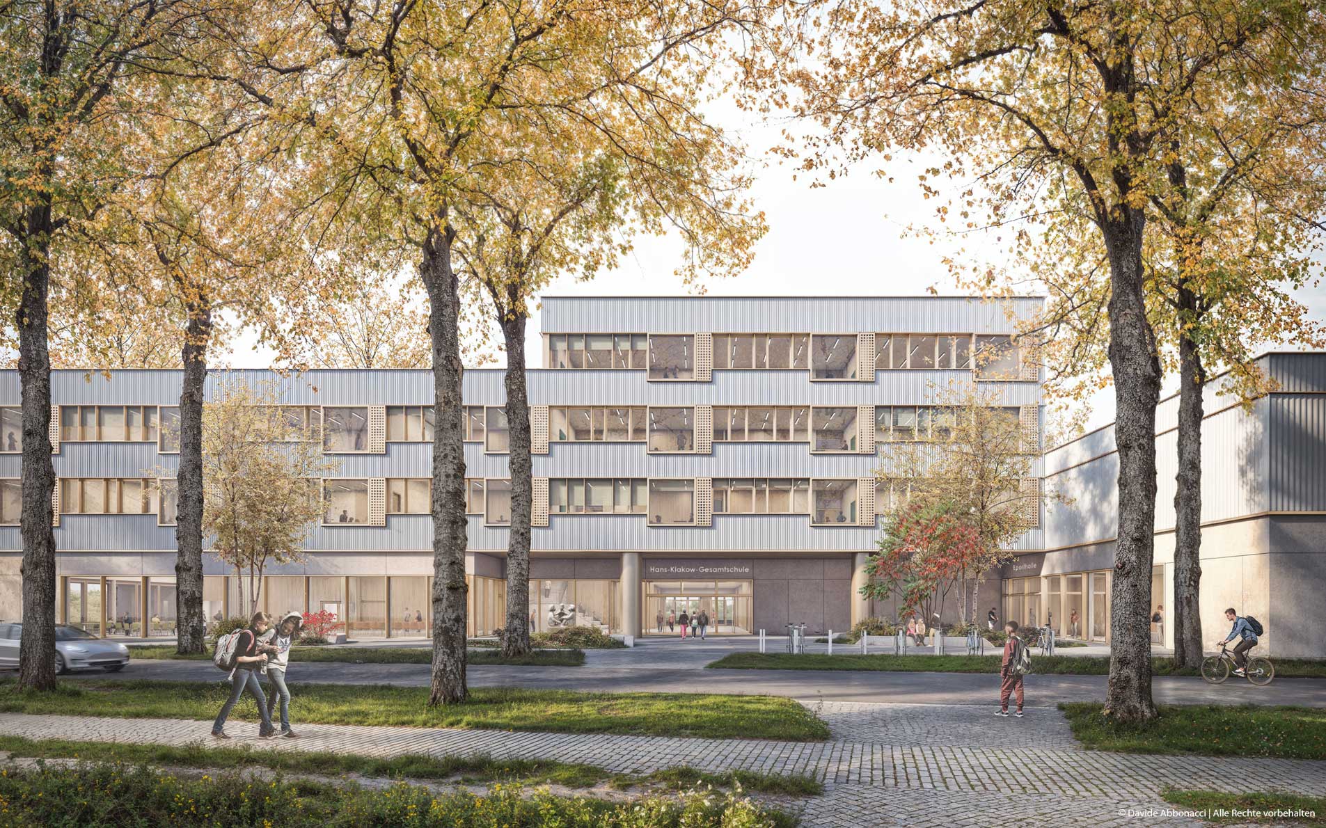 Hans-Klakow-Gesamtschule, Brieselang | Numrich Albrecht Klumpp Architekten | 2024 Projektvisualisierung 