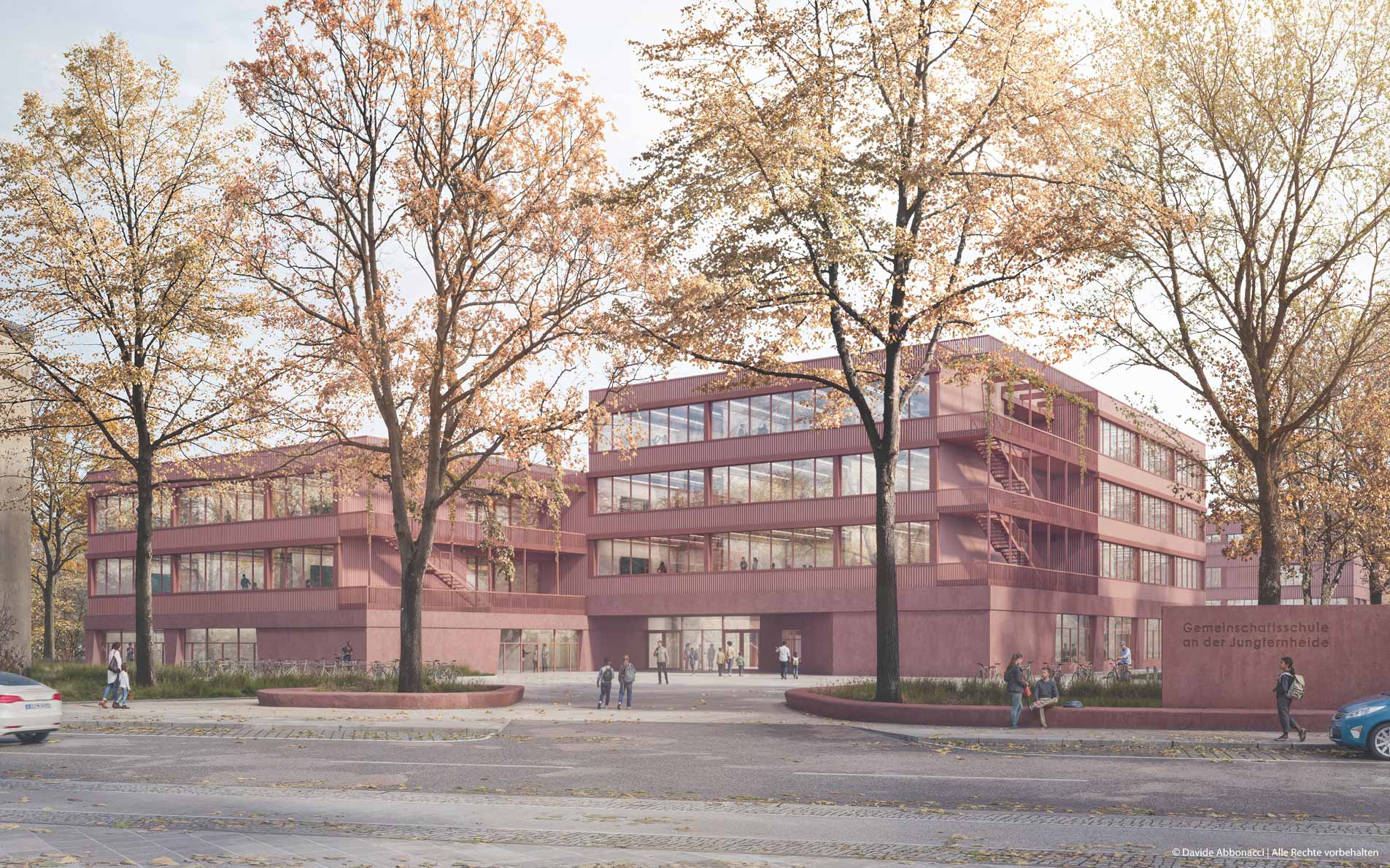 Schule an der Jungfernheide, Berlin-Spandau | NAK Architekten | 2025 Wettbewerbsvisualisierung | Anerkennung