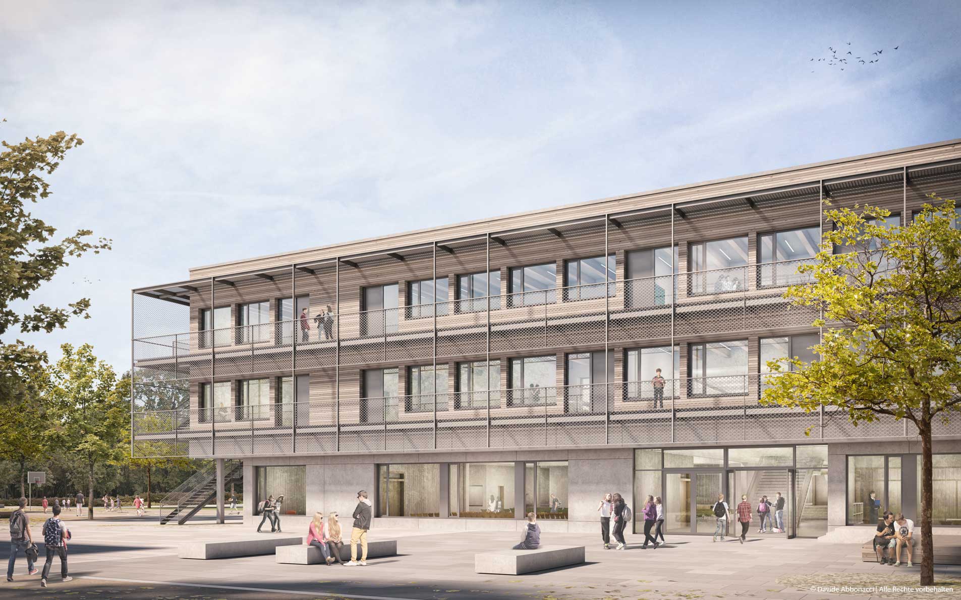 Neubau Schulzentrum Hammelburg | Numrich Albrecht Klumpp Architekten | 2022 Projektvisualisierung
